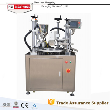 HX-006 automatic AB glue aluminium Tube Filling and Sealing Machine sm tube filling machine can reach 70 tubes/min